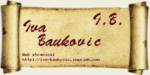 Iva Bauković vizit kartica